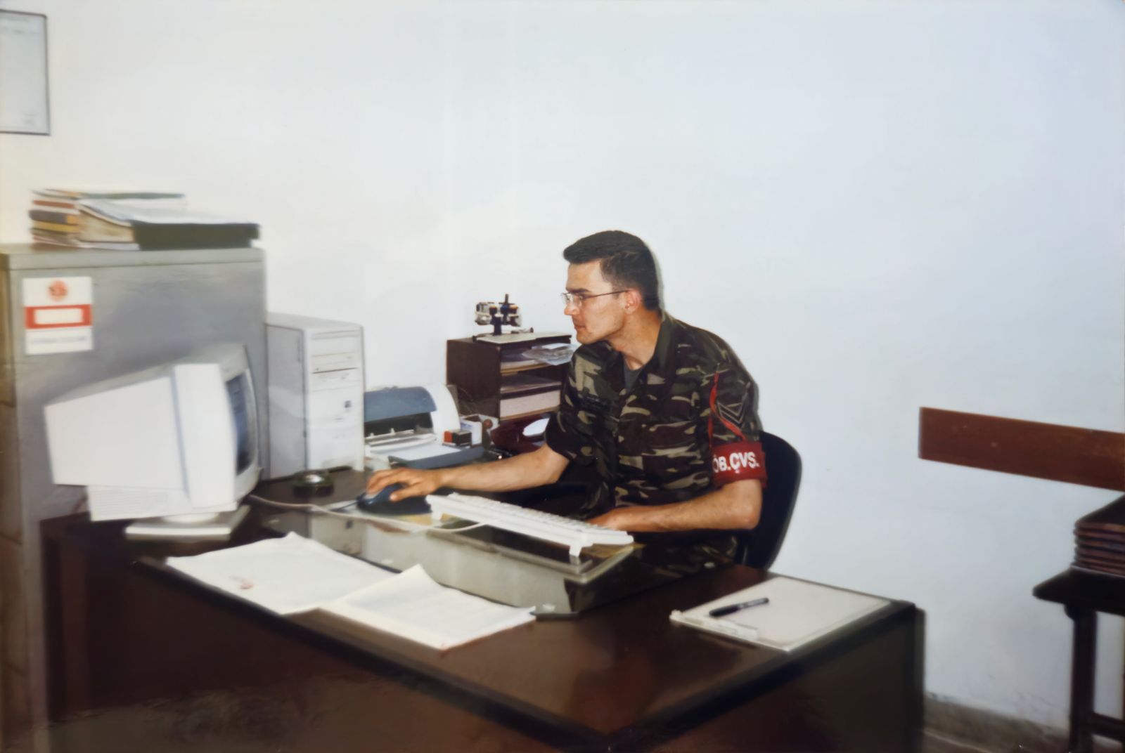 Mehmet Akif Aldoğan askerlik döneminde ofiste